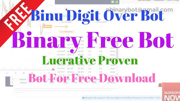 Free Binary.com Bot - Benu Digit Over Binary Bot | Lucrative Proven Binary Bot