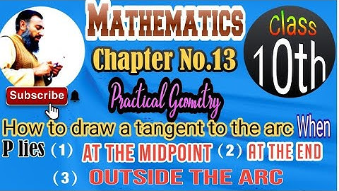 How to draw a tangent to the given arc٫ without using a center through a given point P... #ilmilog