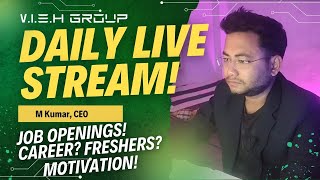 Job Openings and Q&amp;A | Live with M Kumar | cybersecurity jobs for freshers