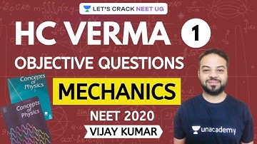 HC Verma Objective Questions for NEET 2020 | Part 1 | Mechanics | NEET Physics | Vijay Kumar