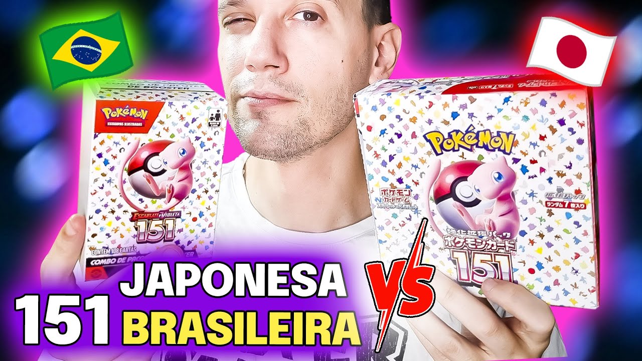 CARTAS 151 BRASILEIRA VS JAPONESA | CAPITÃO HUNTER CARTAS POKEMON TCG