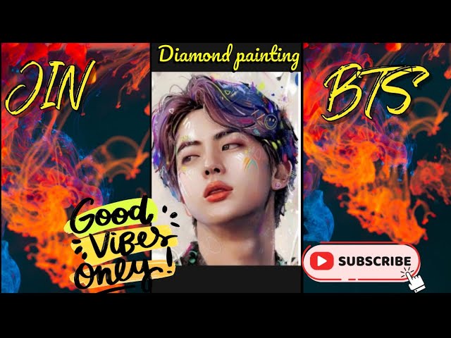 complete journey start to end BTS Jin diamond painting 