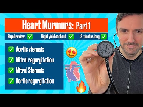 Heart murmurs for beginners 🔥 🔥 🔥 Part 1:Aortic & Mitral stenosis, Aortic & mitral regurgitation.