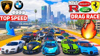 GTA 5: WHICH IS THE FASTEST CAR IN THE WORLD🔥 TOP SPEED + DRAG RACE CHALLENGE 😱 GTA 5 MODS! screenshot 3