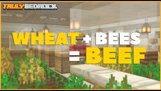 COW FARM fed by a BEE powered WHEAT FARM! | TrulyBedrock SMP | S1:Ep25