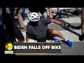 US President Joe Biden falls off bike during the beach ride, says 'I'm good' | English News | WION