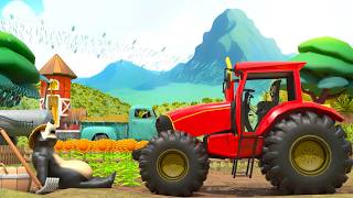 The Bear Helps Repair a Broken Tractor After a Farm Accident 🚜🔧 | Farm Adventure