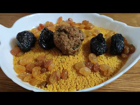 recette-traditionnelle-tunisienne-couscous-aux-boulette,-voyage-culinaire-😷👈