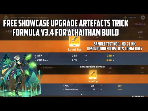 Artifacts Substats Trick Formula v3.4 Alhaitham Build ( INDONESIA ONLY ...