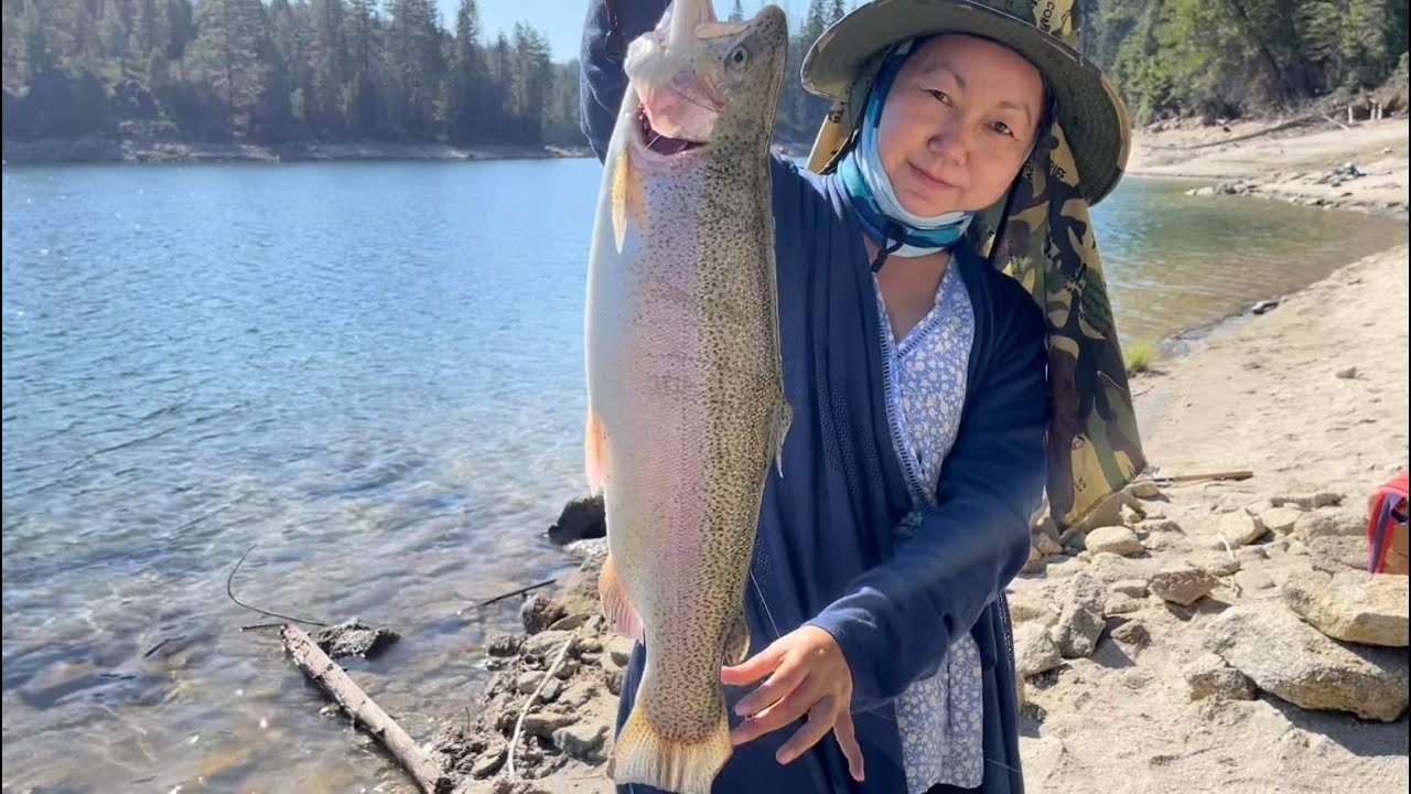 Trout fishing at Shaver Lake - YouTube