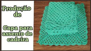 Production vlog of a 6-piece crochet chair seat set #chrisbarbosacrochê#crochet