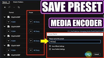 SAVE PRESET MEDIA ENCODER