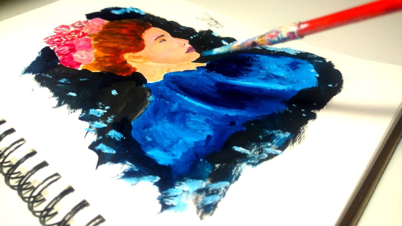 oil painting in sketchbook time lapse YouTube