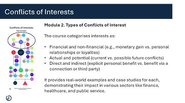 Conflicts of Interests: Course Summary