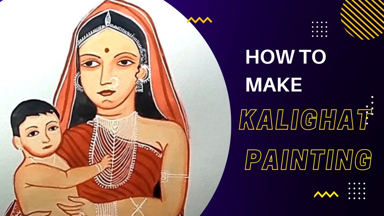 How to make KALIGHAT PAINTING || Indian Folk Art series #8