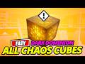 How to Find and Collect ALL CHAOS CUBES (Dark Dominion Locations) - Fortnite