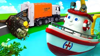 Игрушки Для Малышей — Кораблик Элаяс, Большая Машинка Мусоровоз И Другие Игрушки — Сразу 2 Серии