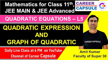 Quadratic Equations  L5, intermediate Value Theorem and graph of quadratic equations, JEE MAIN