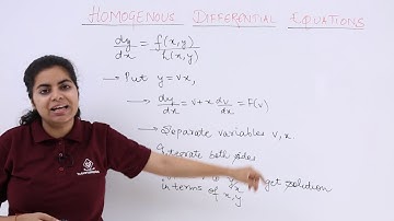 Class 12th – Overview of Homogeneous Differential Equations | Tutorials Point