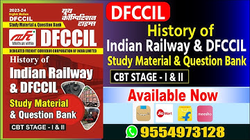 DFFCIL CBT-1 & 2 | History of Indian Railway Study Material & Question Bank