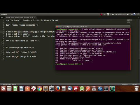 How To Install Brackets Editor In Ubuntu 16.04