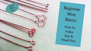 Beginner Wire Basics - How to make Eye &amp; Head Pins - &quot;Happy Halloween&quot;