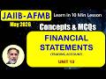 FINAL ACCOUNTS TRADING ACCOUNT JAIIB-AFMB MAY26 - Get 2 Marks in 10 Min: Exam Points with MCQs #S129
