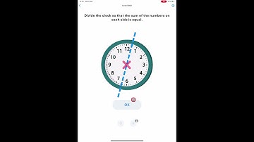 Easy Game - Brain Test Level 362 - Divide the clock so that the sum of the numbers
