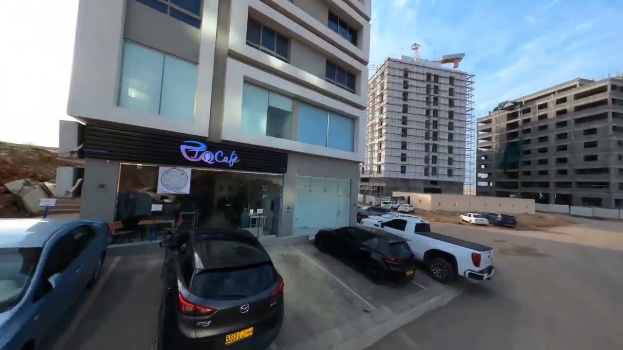 FPV shot of a coffee shop