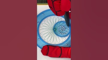 I had Spider-Man write a spirograph for me. ASMR 47 スパイログラフ スピログラフ #shorts #spirograph #spiderman