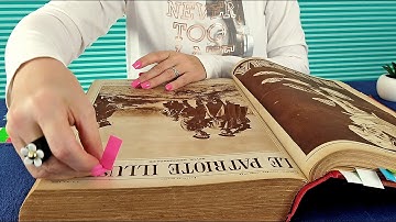 ASMR Vintage Book Tabbing (Quite Fast), Paper Sorting & Page Turning • Medium- to Fast-Paced