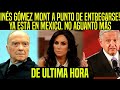 INÉS GÓMEZ MONT A PUNTO DE ENTREGARSE! YA ESTÁ EN MEXICO. NO AGUANTÓ MÁS. FAMILIAR REVELA UBICACIÓN.