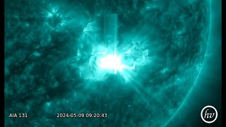Sunspot erupts again with X2.2 solar flare! Spacecraft views