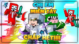 Siro và Khangg Hủy Diệt Team Địch Khi Chơi Bedwars trong Minecraft || Chị Em Miền Tây