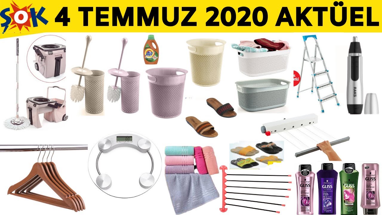 ŞOK MARKET 4 TEMMUZ 2020 KATALOĞU I ŞOK İNDİRİMLERİ I BANYO VE EV