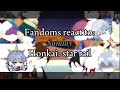 Fandoms react to Sunday Oak || react to Sunday || Honkai: star rail || #gacha #hsr