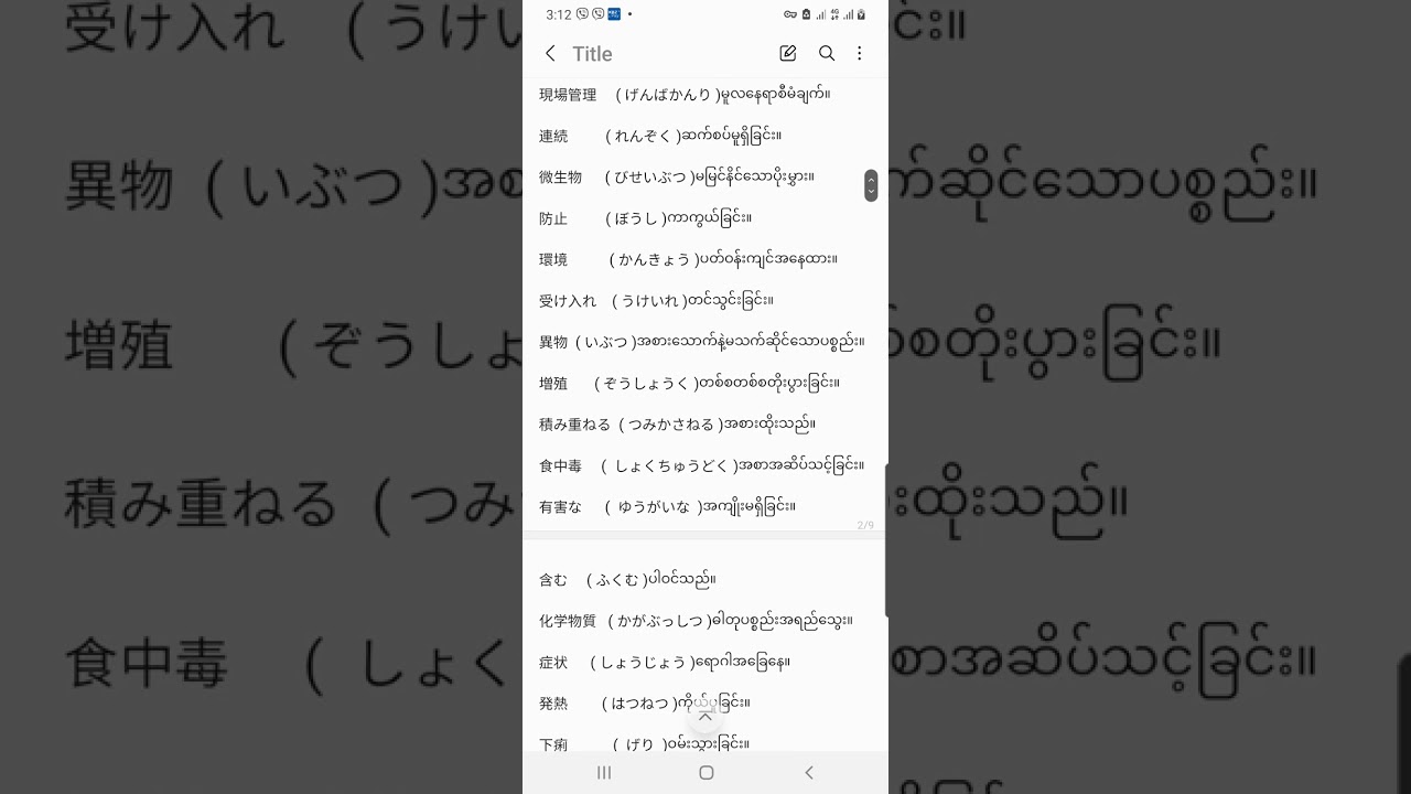 飲食料品の言葉 - 第一課(စား​သောက်ကုန်ထုပ်)
