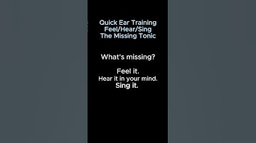 quick ear training! feel it! hear it! sing it!