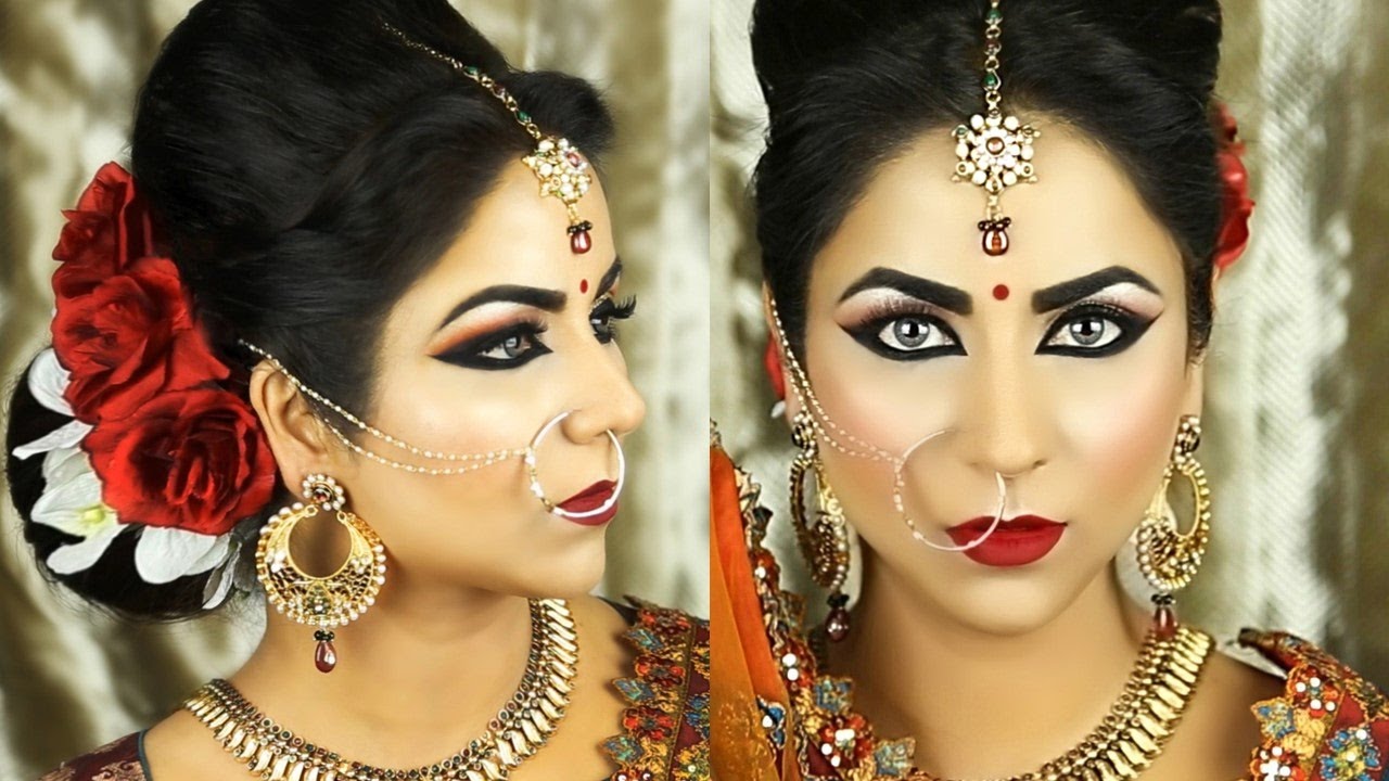 Step-by-Step Classic Gold and Red South Asian/Indian Bridal Makeup ...