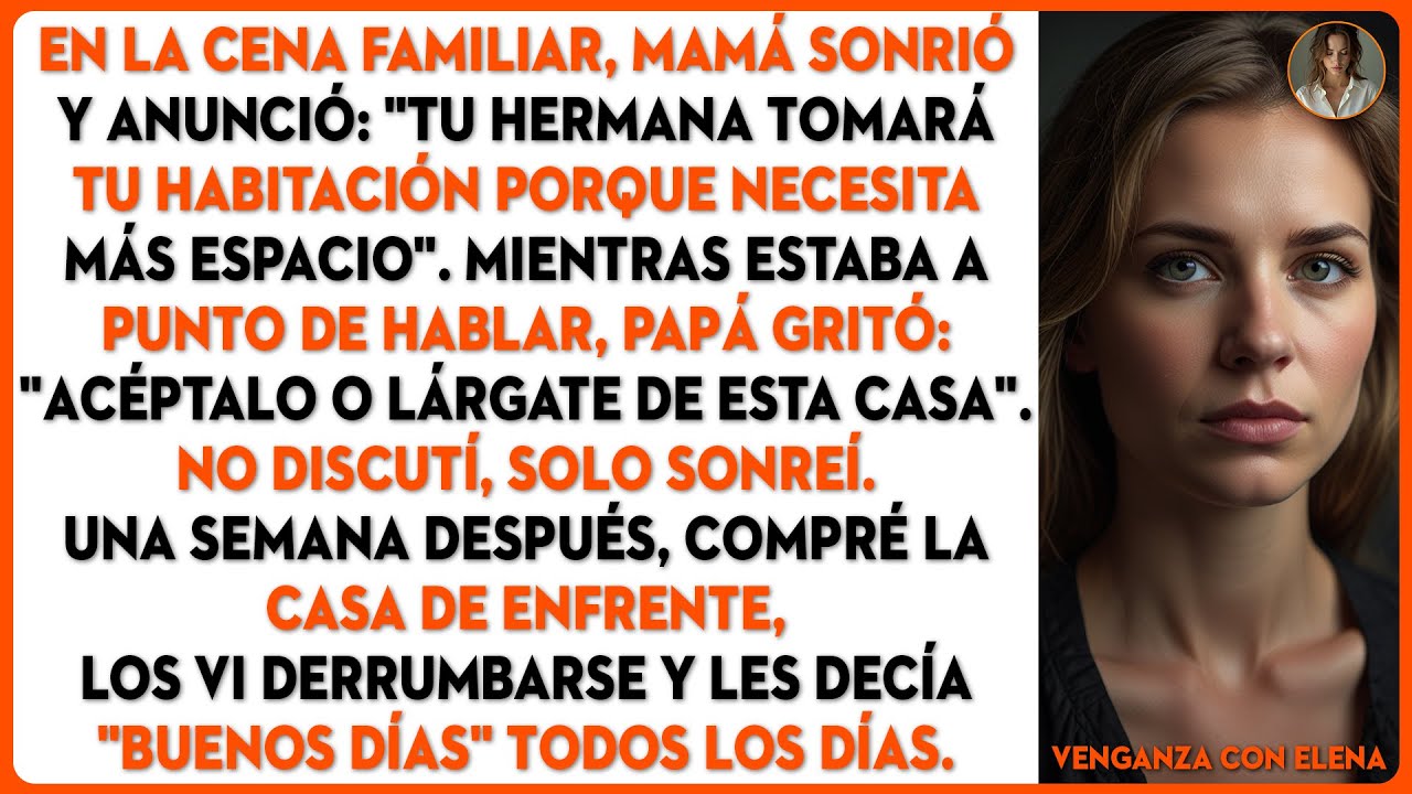 En la cena familiar, mis padres gritaron: 