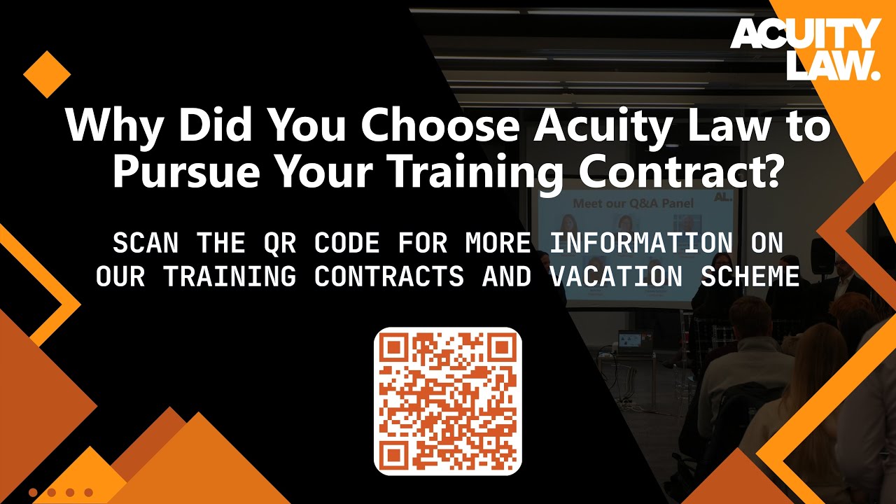 Why Did You Choose Acuity Law to Pursue Your Training Contract ...
