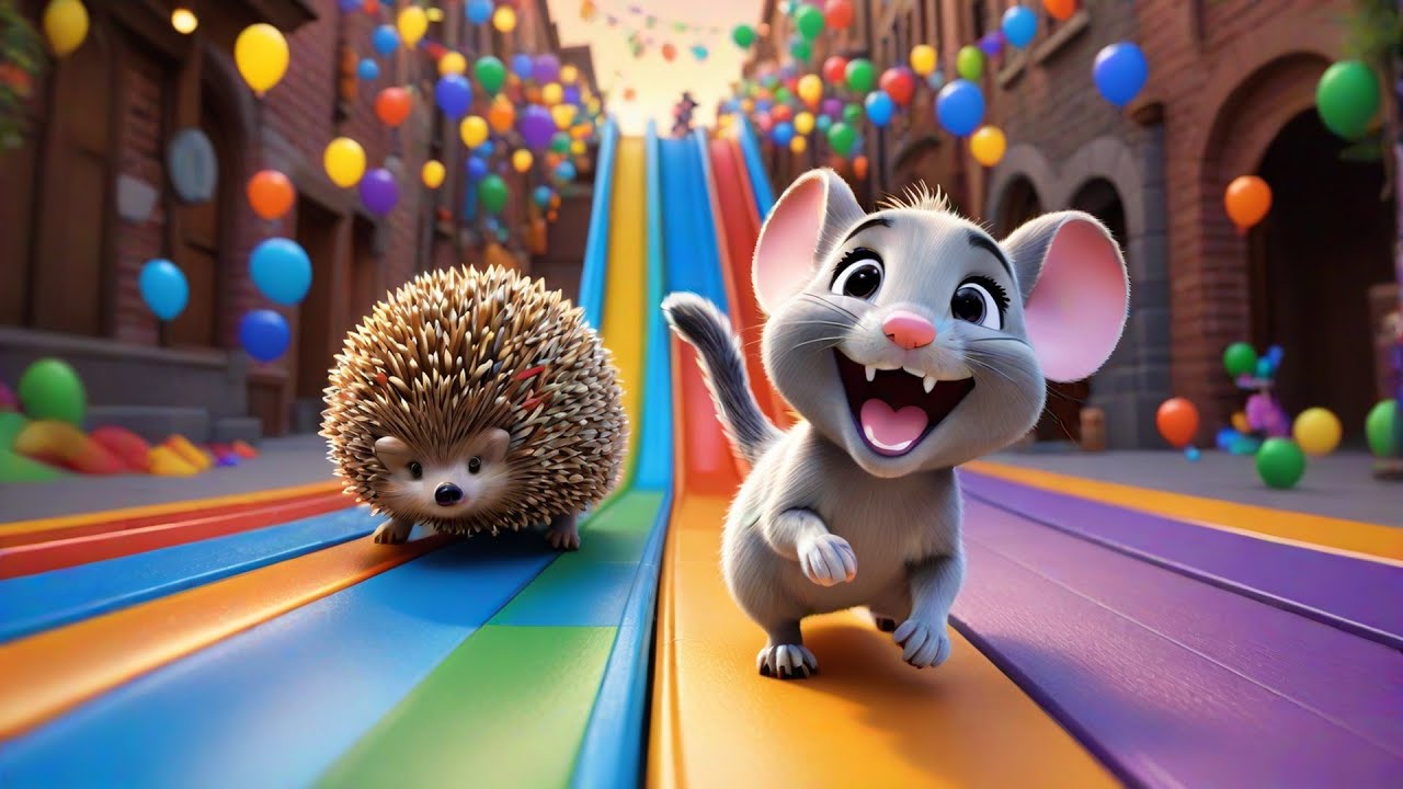 Rainbow Slide Party — Whoosh Song! | Fun Action & Color Song for Kids ...