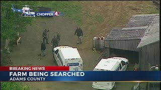 Investigators search farm in Adams County