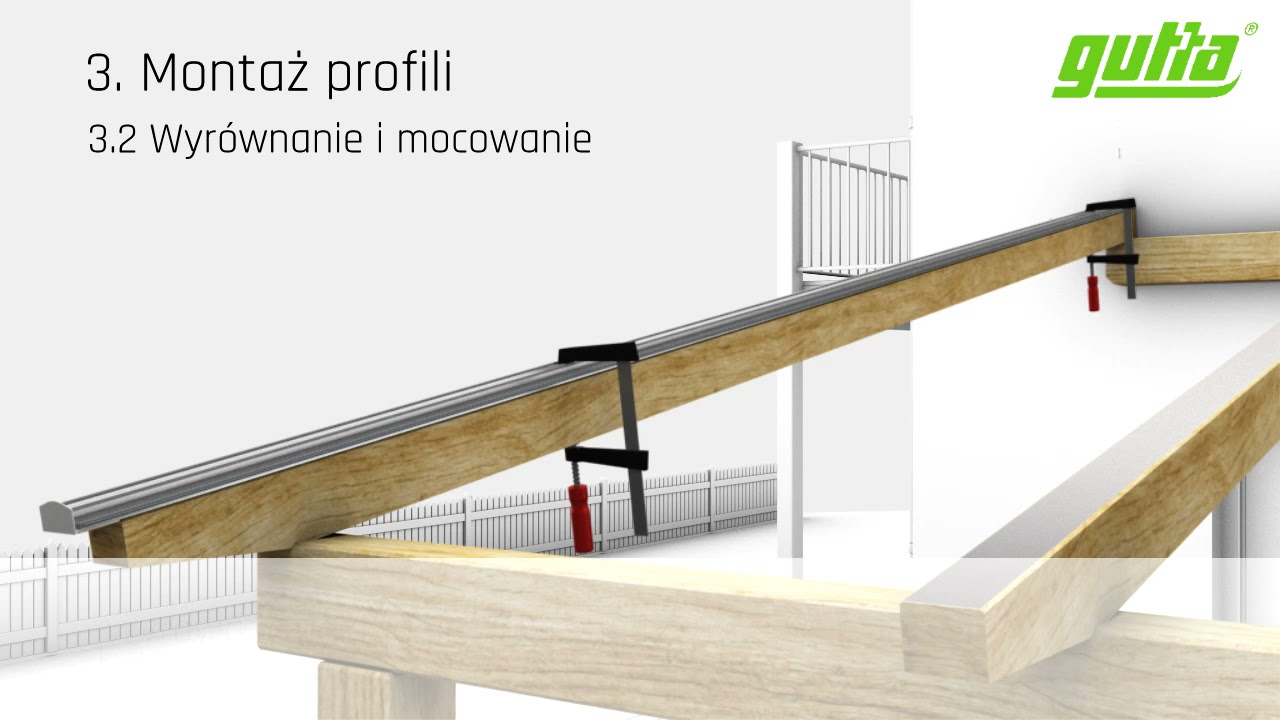 Montaż płyt z poliwęglanu komorowego Guttagliss - System KLEMMPROFIL - GUTTA