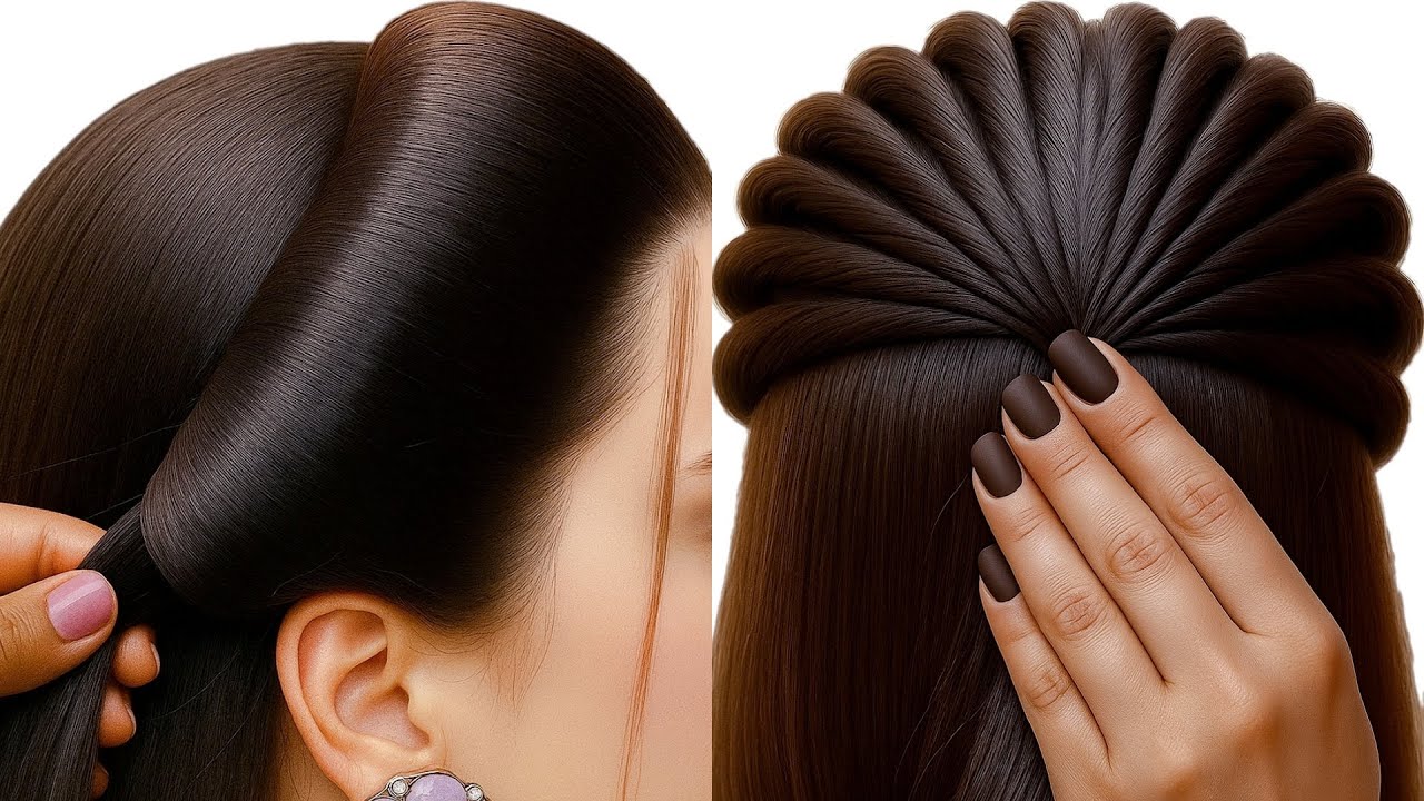 простая новая прическа - красивая прическа для девочек | уникальная прическа | прическа на свадьбу