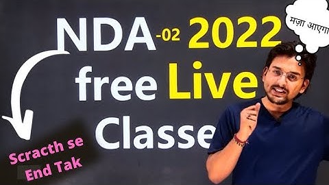 Free Live Classes for NDA-2-2022|Pranav Pandey