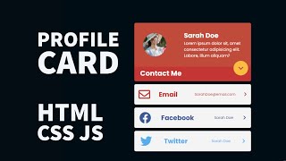 Elegant Profile Card with HTML , CSS and JAVASCRIPT