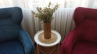 3 Malzeme İle Hasir Vazo Yapimi