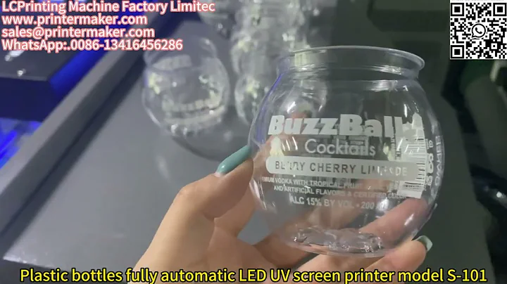 Plastic bottles fully automatic LED UV screen printer model S-101