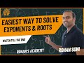 Master Exponents & Roots |Concept Builder –Episode 8📢| Rohan's Academy#gmat #gre#cat2025 #ipmat2026